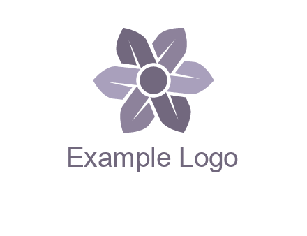 flower made of abstract leaves logo