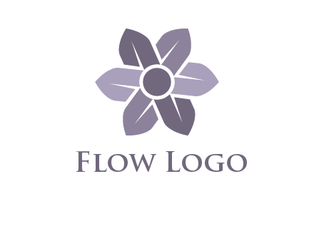 flower made of abstract leaves logo