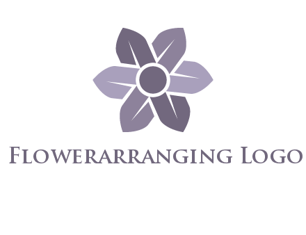 flower made of abstract leaves logo
