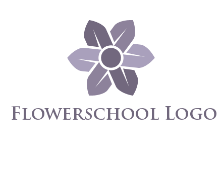 flower made of abstract leaves logo