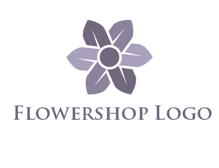 flower made of abstract leaves logo