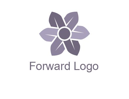 flower made of abstract leaves logo