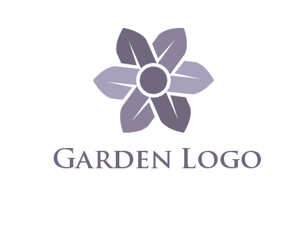 flower made of abstract leaves logo