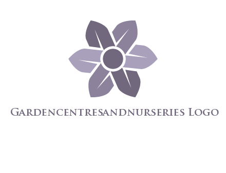 flower made of abstract leaves logo
