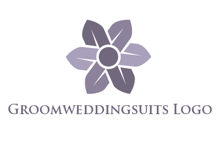 flower made of abstract leaves logo
