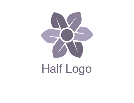 flower made of abstract leaves logo
