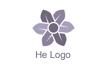 flower made of abstract leaves logo