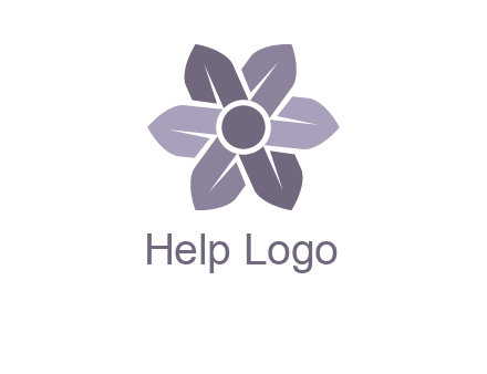 flower made of abstract leaves logo