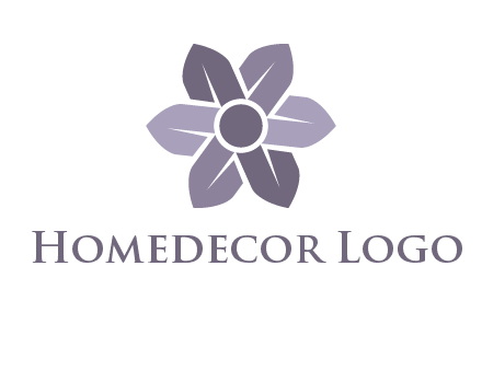 flower made of abstract leaves logo