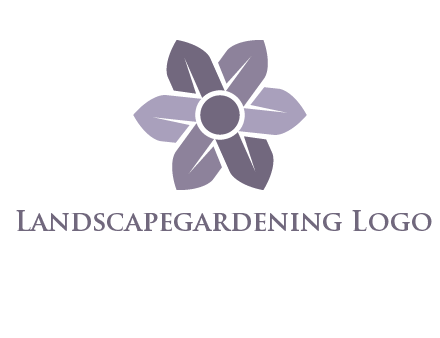 flower made of abstract leaves logo