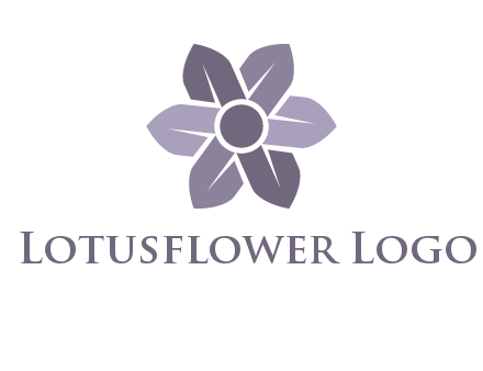 flower made of abstract leaves logo
