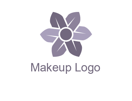 flower made of abstract leaves logo