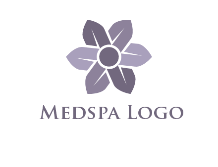 flower made of abstract leaves logo
