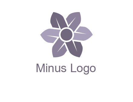 flower made of abstract leaves logo