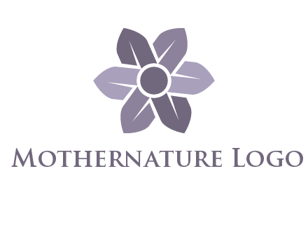 flower made of abstract leaves logo