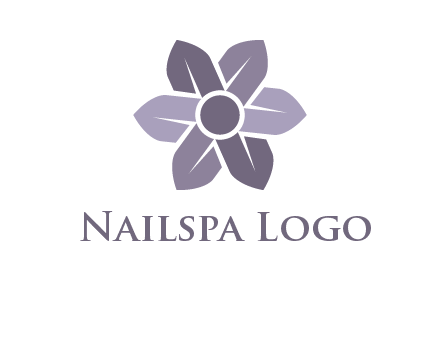 flower made of abstract leaves logo