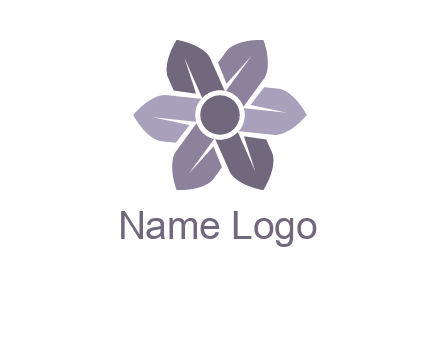 flower made of abstract leaves logo
