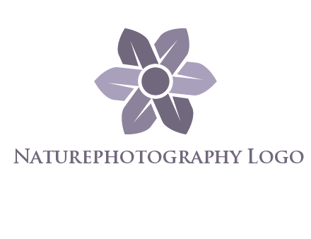 flower made of abstract leaves logo