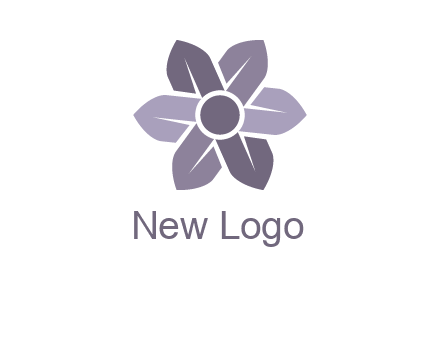 flower made of abstract leaves logo