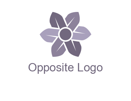 flower made of abstract leaves logo