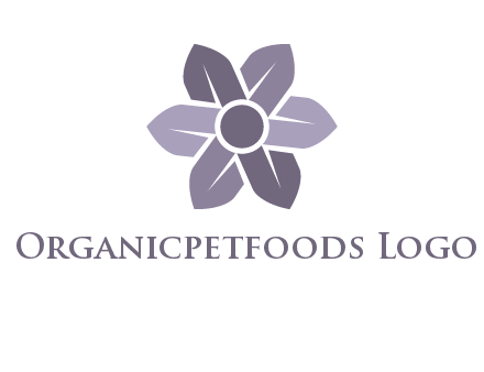 flower made of abstract leaves logo