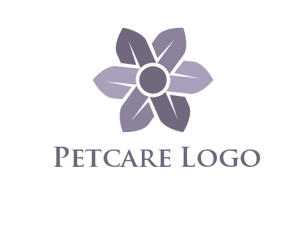 flower made of abstract leaves logo
