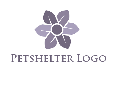flower made of abstract leaves logo