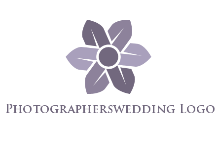 flower made of abstract leaves logo