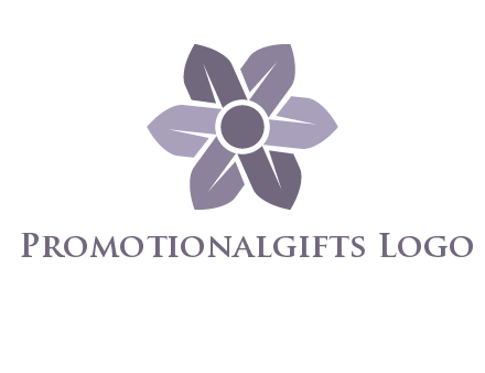 flower made of abstract leaves logo