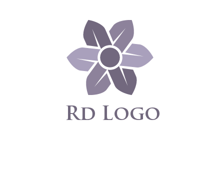 flower made of abstract leaves logo