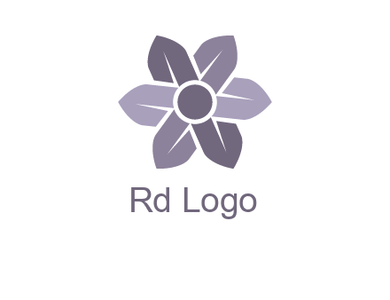 flower made of abstract leaves logo