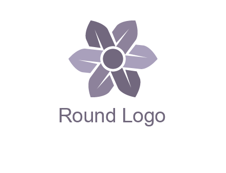flower made of abstract leaves logo