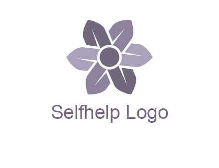 flower made of abstract leaves logo