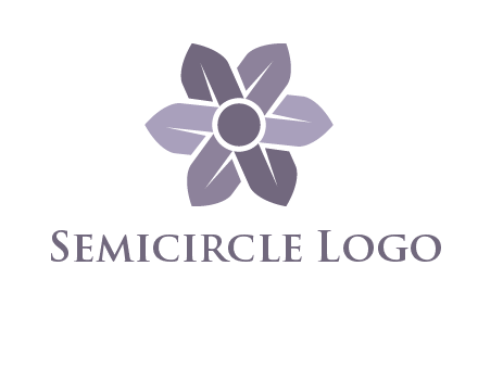 flower made of abstract leaves logo