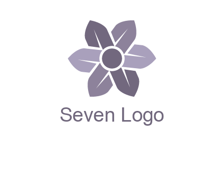flower made of abstract leaves logo