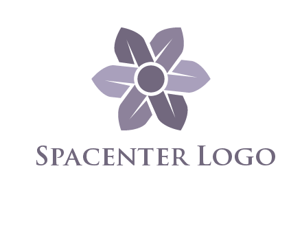 flower made of abstract leaves logo