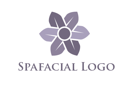 flower made of abstract leaves logo