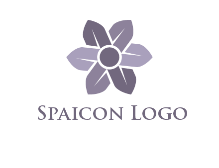 flower made of abstract leaves logo