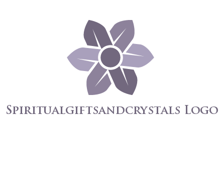 flower made of abstract leaves logo