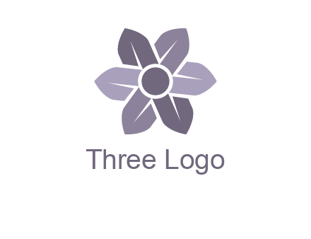 flower made of abstract leaves logo