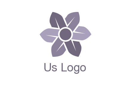flower made of abstract leaves logo