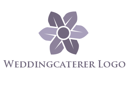 flower made of abstract leaves logo