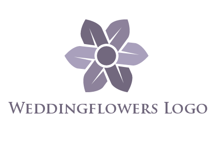 flower made of abstract leaves logo