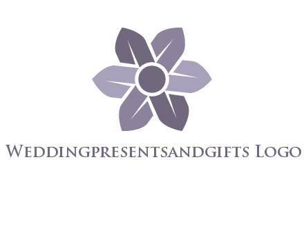 flower made of abstract leaves logo