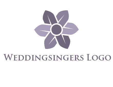 flower made of abstract leaves logo