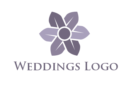 flower made of abstract leaves logo