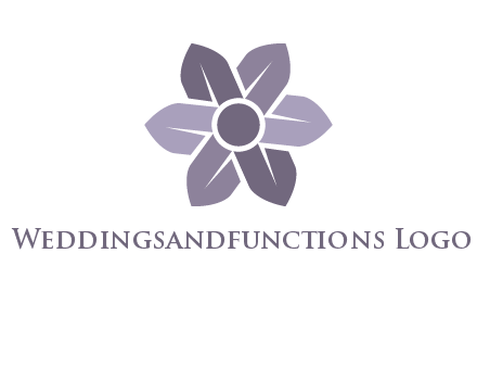flower made of abstract leaves logo