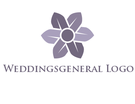 flower made of abstract leaves logo