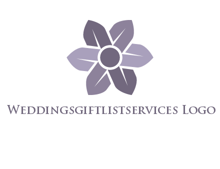 flower made of abstract leaves logo