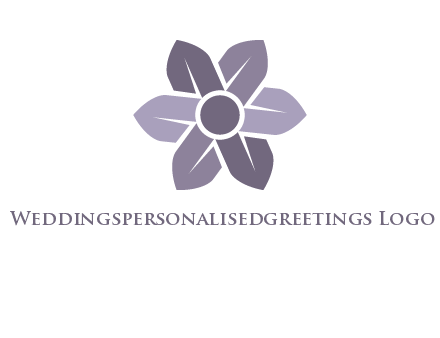 flower made of abstract leaves logo